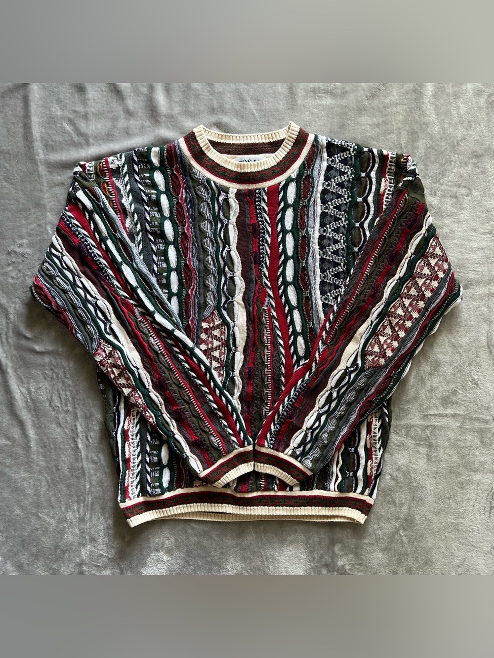 Vintage TOSANI Cotton Knit Crewneck Sweater Made in Canada Men’s XL